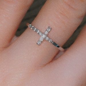 925 Sterling Silver Cross Ring